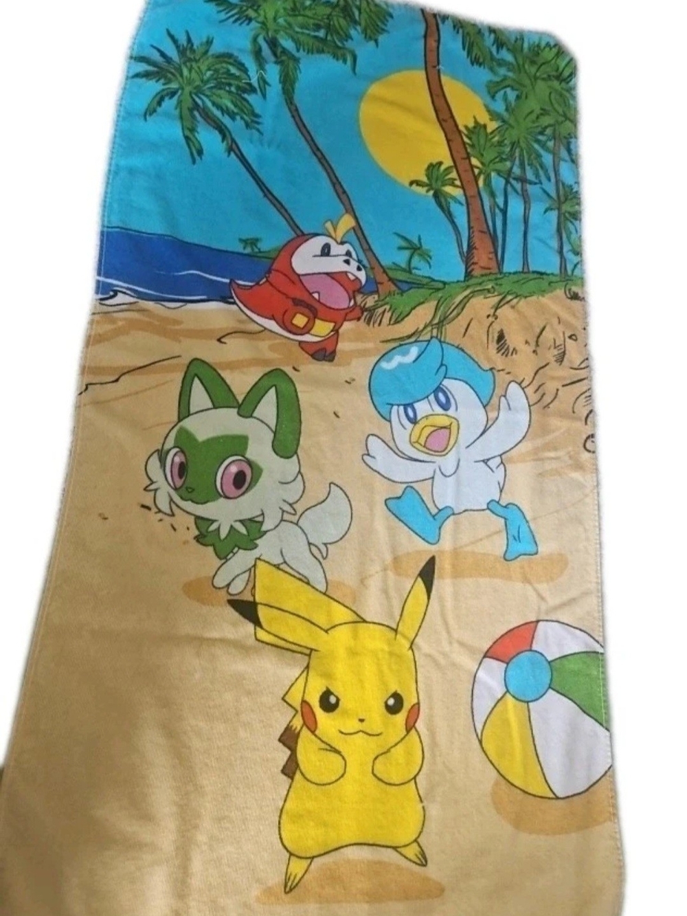 Pokemon Yellow and Green Character Towel